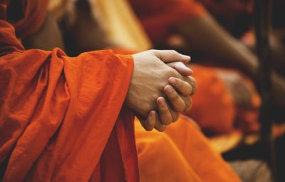 folded hands in prayer