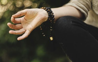 a hand in a mudra